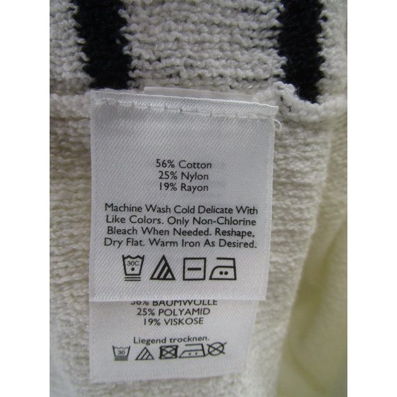 Eddie Bauer Sweater Petites Small Cardigan Striped Pockets Snap Up - Picture 9 of 10